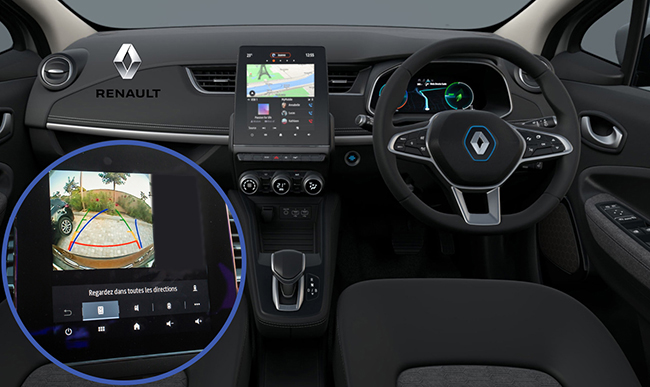 Zoe reversing camera screen
