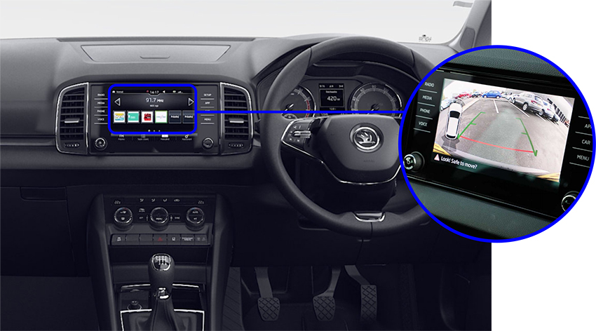 Skoda-Karoq-retrofit-rear-view-camera-kit-solution