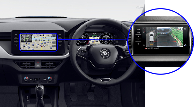 Skoda-Kamiq-Highline-rearview-camera-kit-solution