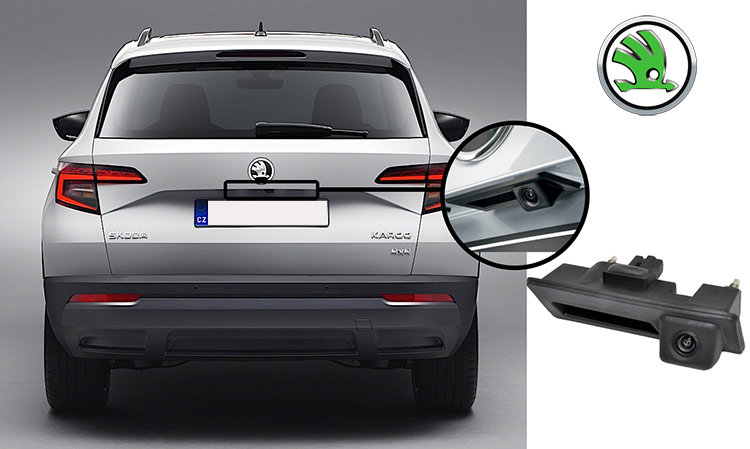 Kodiaq reversing rear view boot handle camera