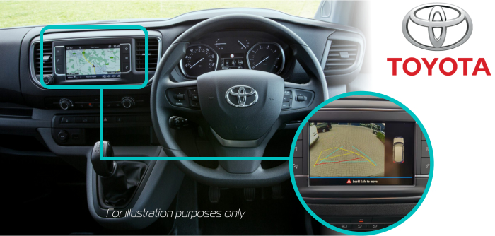 Toyota ProAce reversing camera screen