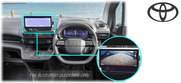 Toyota Proace reversing camera IVI system 10" screen