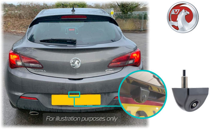 Vauxhall astra reversing rear view camera kit solution
