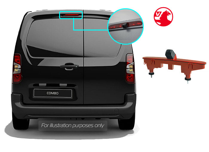 Vauxhall Combo rear view reversing camera kit featuring a Brake Light camera