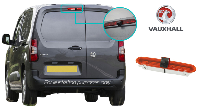 Vauxhall combo rear view reversing camera kit featuring a Brake Light camera