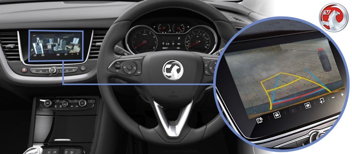 Vauxhall Mokka X  reversing camera screen