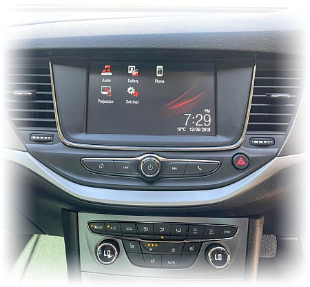 Vauxhall Astra K Rear View Reversing Camera Kit - R4.0 Onstar IntelliLink 7" Screen