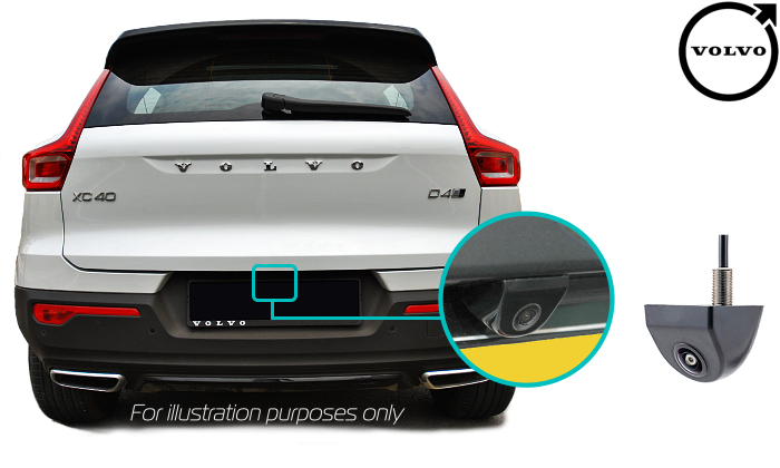 Volvo XC40 aftermarket reversing rear view camera kit solution Sensus Connect 9 Tablet Style