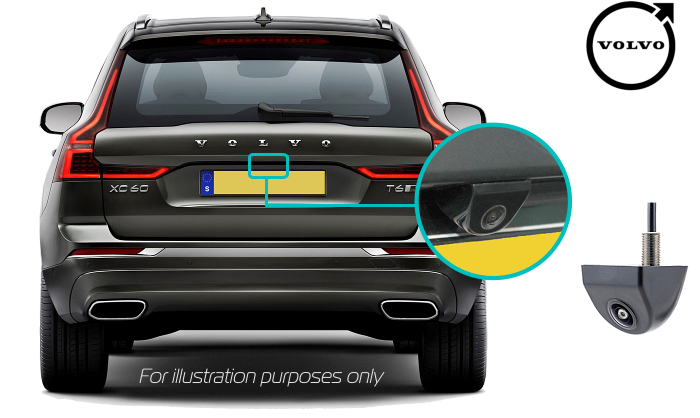 Volvo XC60 aftermarket reversing rear view camera kit solution Sensus Connect 9 Tablet Style