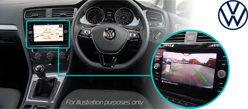 Volkswagen golf 8 Alltrack retrofit reversing rear view camera kit solution 8inch screen i8q discover media