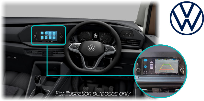 Volkswagen_Caddy_SB_Reversing_Rear_View_Camera_VW_Dash