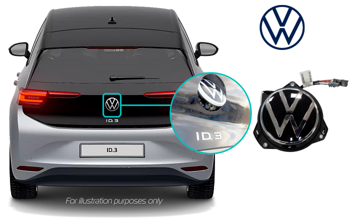 Volkswagen ID.3 Rear View Reversing Camera Kit Solution, Emblem camera