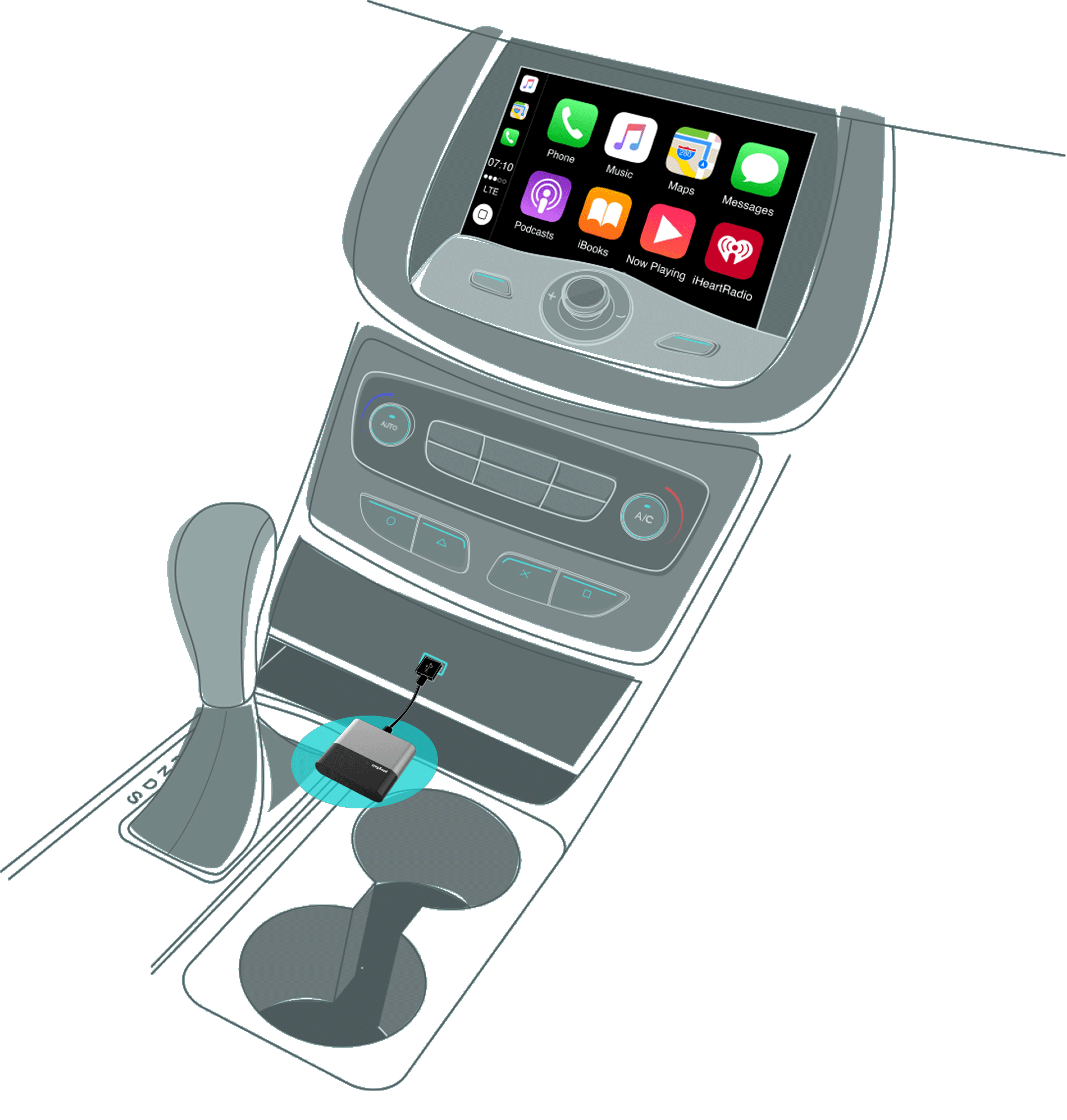 ViseeO Play2Air Wireless Carplay Adaptor